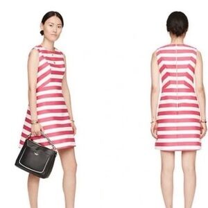 Like New Kate Spade Sicily Pink&White Kite
Stripe Knee Length Sleeveless Dress 6